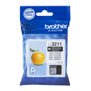 Brother LC3211BK blækpatron 1 stk Original Standard udbytte Sort