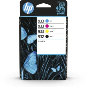 HP Original 932-blæk, sort/933 cyan/magenta/gul, 4 stk.