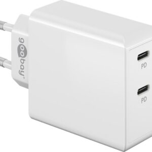 Goobay PD Dual USB-C Hurtigoplader 36W - Hvid