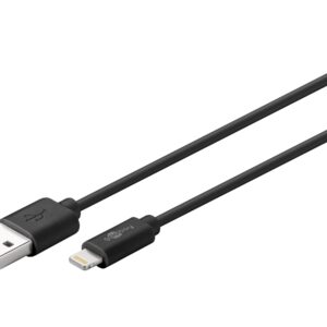 Goobay Lightning-kabel 1m sort MFi