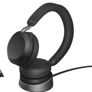 Jabra Evolve2 75 Headset Kabel & trådløs Kontor/Callcenter Bluetooth Opladningsstativ Sort