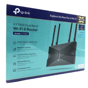 TP-Link Archer AX1800 trådløs router Gigabit Ethernet Dual-band (2,4 GHz / 5 GHz) Sort
