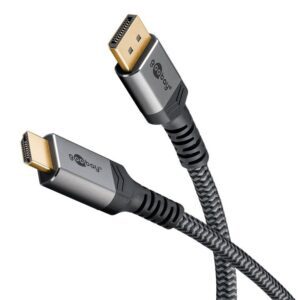 Goobay DisplayPort 1.2 til HDMI 2.0 Adapter 4K 60Hz 5 m Sølv