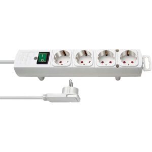Brennenstuhl 1153120100 stikdåse 2 m 4 AC stikkontakt(er) Indendørs Hvid, Strømskinne
