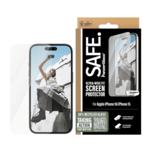 SAFE. by PanzerGlass Apple iPhone 16, 15 | Ultra-Wide Fit
