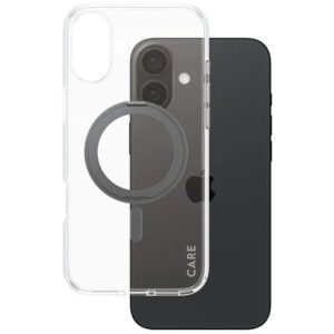 PanzerGlass CARE™ by ® Case Transparent m. Sort Kickstand & MagSafe iPhone 16 Plus