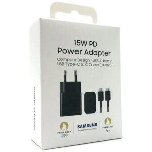 Samsung EP-T1510XBEGEU oplader til mobil enhed Universel Sort Vekselstrøm Hurtig opladning Indendørs