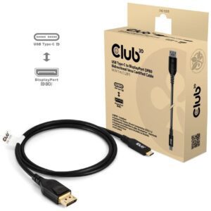 CLUB3D CAC-1559 videokabel adapter 1 m USB Type-C DisplayPort Sort