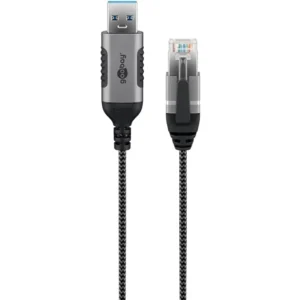 Goobay 74384 USB 3.0 type A to RJ45 3 m Black