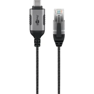Goobay 74392 USB 3.1 type A to RJ45 10 m Black