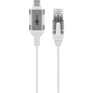 Goobay 74392 USB 3.1 type A to RJ45 5 m Hvid