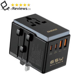 Dudao A65Pro Universal Travel Adapter 65Watt GaN 2xUSB-C + 2xUSB-A Black