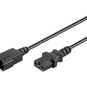 goobay Strøm IEC 60320 C14 Strøm IEC 60320 C13 Sort 3m Forlængerkabel til strøm