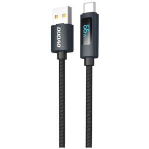 Dudao L7T USB-A to USB-C cable 66W 1m sort