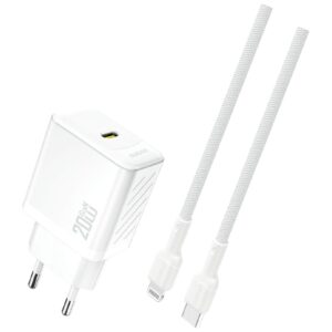 Dudao A26LEU Adapter 20Watt 1xUSB-C (1m USB-C to Lightning cable included) Hvid