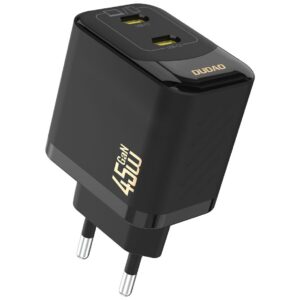 Dudao A28PEU Adapter 45Watt 2xUSB-C Sort