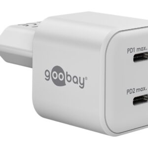 Goobay 2-ports USB GaN Oplader 35W PD Hvid