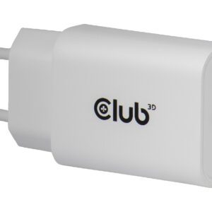 CLUB3D CAC-3020 oplader til mobil enhed Smartphone, Universel Hvid Vekselstrøm Hurtig opladning Indendørs