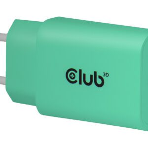 CLUB3D CAC-3024 oplader til mobil enhed Smartphone, Universel Grøn Vekselstrøm Hurtig opladning Indendørs
