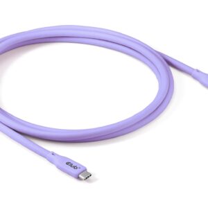 CLUB3D CAC-3004 USB-kabel USB4 Gen 2x2 2 m USB C 20 Gbit/sek. 240 W Lilla