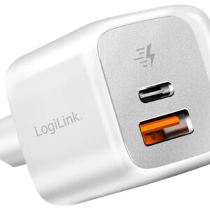 Logilink adapter 20Watt 1xUSB-C 1xUSB-A Hvid