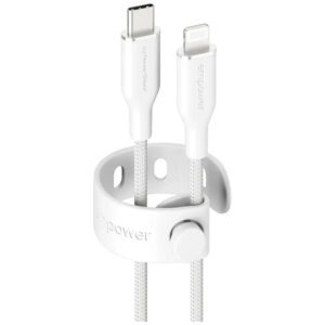 PanzerGlass empower™ by ® Racing 60W USB-C to Lightning Kabel | USB 2.0 | 1.2M | Silver White