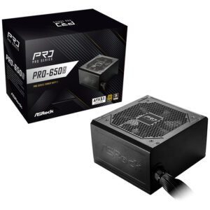 Asrock PRO-650G Strømforsyning 650Watt 80+ Gold Sort