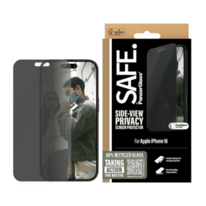 PanzerGlass SAFE. by ® 2-Way Privacy Skærmbeskyttelse iPhone 16 | 15 | Ultra-Wide Fit