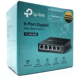 TP-Link TL-SG105E Administreret L2 Gigabit Ethernet (10/100/1000) Sort