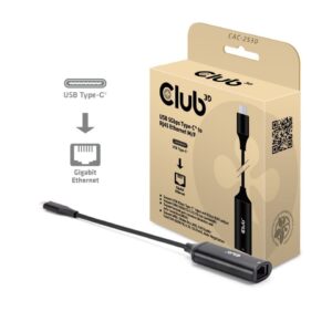 CLUB3D CAC-2530 dockingstation Ledningsført USB 3.2 Gen 1 (3.1 Gen 1) Type-C Sort