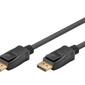 goobay 20 pin DisplayPort han låsende -> 20 pin DisplayPort han låsende 5 m Sort
