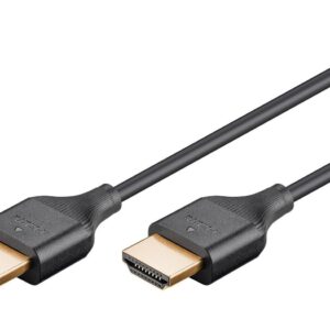 goobay Standard HDMI han -> HDMI han Slim 2 m Sort