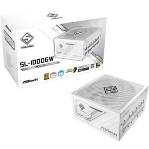 Asrock SL-1000GW Strømforsyning 1000Watt 80+ Gold Hvid