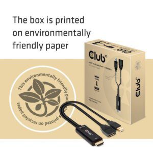 CLUB3D CAC-1331 videokabel adapter 0,25 m HDMI DisplayPort Sort