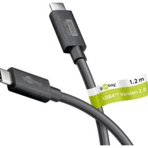 goobay USB 4.0 USB Type-C kabel 1.2m Sort