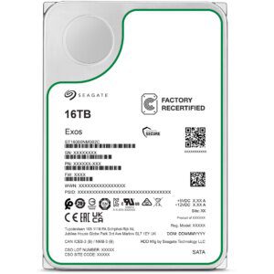 Seagate Exos Harddisk ST16000NM002C-FR 16TB SATA-600 7200rpm - FACTORY RECERTIFIED