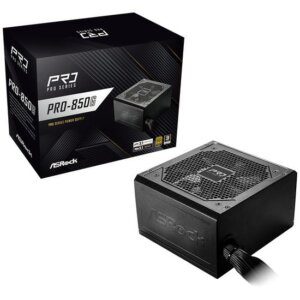 Asrock PRO-850G Strømforsyning 850Watt 80+ Gold Sort
