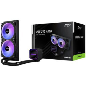 Asrock Pro 240 ARGB kølesystem 1-pack Sort 120 mm