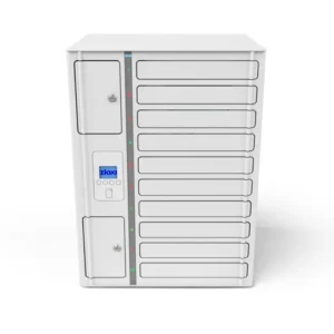 Chromebook OnView 10 Bay Charging Locker RFID Access Card Locks Doors Closed (1)