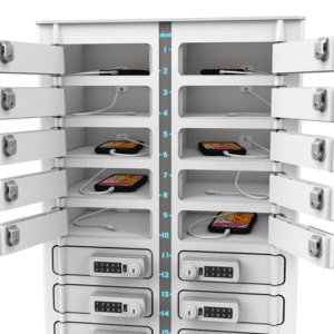 Smart Phone 48 Bay USB C Charging Locker Close Up