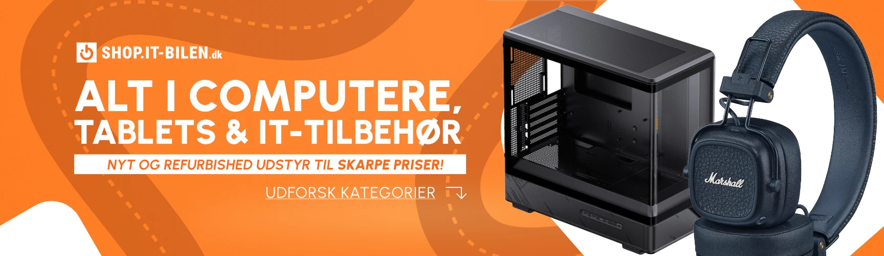 shop.it-bilen.dk leverer alt inden for it, computere, tablets, smartphones, lade stationer, netværk, gaming, samt nye og refurbished produkter for både privat og erhverv, med hurtig levering mellem 1-3 hverdage, 14 dages returret.