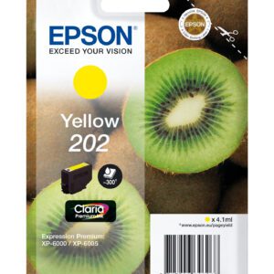 Epson Kiwi 202 blækpatron 1 stk Original Standard udbytte Gul