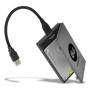 Axagon ADSA-1S6 drevkabinet HDD/SSD kabinet Sort 2.5"