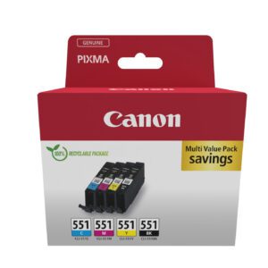 Canon 6509B015 blækpatron 1 stk Original Sort, Blå, Magenta, Gul