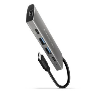 Axagon HMC-5G2 dockingstation Ledningsført USB 3.2 Gen 2 (3.1 Gen 2) Type-C Grå