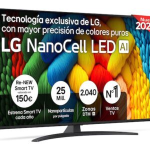 LG NanoCell AI 55NANO81A6A 139,7 cm (55") 4K Ultra HD Smart TV Wi-Fi Sort
