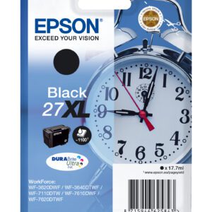 Epson Alarm clock Singlepack Black 27XL DURABrite Ultra Ink