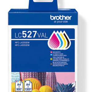 Brother LC527VAL blækpatron 4 stk Original Sort, Blå, Magenta, Gul