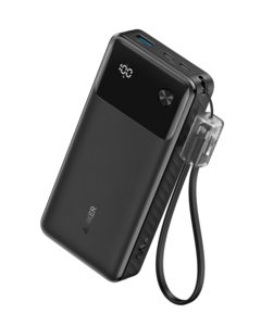 Anker A1384G11 Powerbank 20000mAh 30Watt 2xUSB-C 1xUSB-A Sort