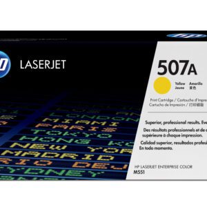 HP Original 507A LaserJet-tonerpatron, gul